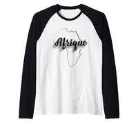 África Retro Vintage Mapa Continente Africano Universal Camiseta Manga Raglan