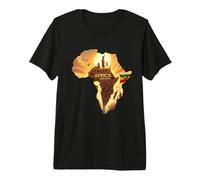 Africa Rising Again Ethiopian Lion Judah Rasta Jamaican Camiseta Premium