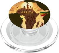 Africa Rising Again Ethiopian Lion Judah Rasta Jamaican PopSockets PopGrip para MagSafe