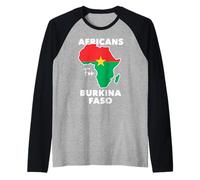 Africa Unite For Burkina Faso And Ibrahim Traore - Bandera de mapa Camiseta Manga Raglan