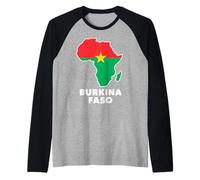 Africa Unite For Burkina Faso And Ibrahim Traore - Bandera de mapa Camiseta Manga Raglan