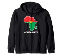 Africa Unite For Burkina Faso And Ibrahim Traore - Bandera de mapa Sudadera con Capucha