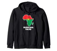 Africa Unite For Burkina Faso And Ibrahim Traore - Bandera de mapa Sudadera con Capucha