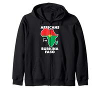 Africa Unite For Burkina Faso And Ibrahim Traore - Bandera de mapa Sudadera con Capucha