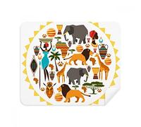 Africa Wild Animals Wildlife - Juego de 2 gamuzas limpiadoras de pantalla para teléfono africano, gamuza de limpieza