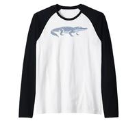 África y Animales Marinos - Cocodrilo del Nilo Camiseta Manga Raglan