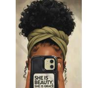 African American 8.25 X 11 Inch Hard Cover Notebook | Journal 120 Lined Pages for Women: She is Beauty, She is Grace