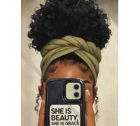 African American 8.5 X 11 Inch Notebook | Journal 120 Lined Pages for Women: She Is Beauty, She is Grace