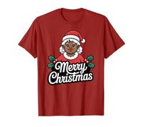 African American Mrs Claus Christmas Black Xmas Merry Camiseta