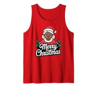 African American Mrs Claus Christmas Black Xmas Merry Camiseta sin Mangas