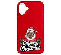 African American Mrs Claus Christmas Black Xmas Party Carcasa para iPhone 16 Plus