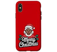African American Mrs Claus Christmas Black Xmas Party Carcasa para iPhone X/XS