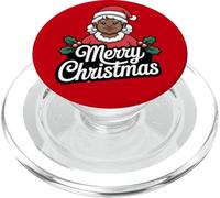 African American Mrs Claus Christmas Black Xmas Party PopSockets PopGrip para MagSafe