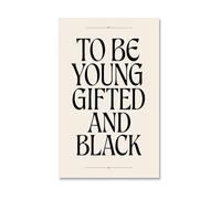 African American Positive Affirmation Poster - “To Be Young, Gifted and Black” Canvas Print, Motivational Art for Bedroom, Classroom, Office (Unframed,12x18inch(30x45cm))