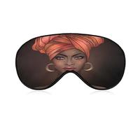 African American Pretty Girl Sleep Eye Mask Cute Blindfold Eye Covers Eyeshade para Mujeres Hombres Regalos