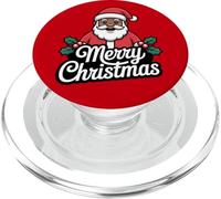 African American Santa Christmas Black Xmas Party PopSockets PopGrip para MagSafe