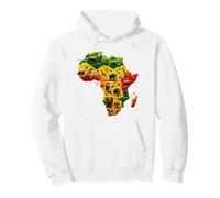 African Animal Map Juneteenth Flag Colors Pride Black Africa Sudadera con Capucha