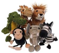 African Animals Puppets 6pk