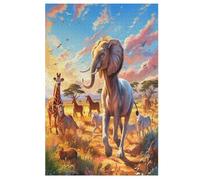 African Animals - Rompecabezas creativo de 1000 piezas para adultos y adolescentes, juguetes educativos, regalo 78 × 53 cm