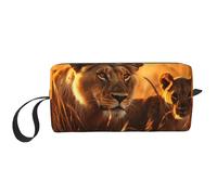 African Animals2 - Neceser de viaje con estampado de animales africanos, bolsa de maquillaje, bolsa de cosméticos multiusos con cremallera, color blanco, talla única, Blanco, One Size