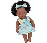 African Black Girl Doll con Afro Hairstyle Lovely Interactive Children Doll Companion Reborns Toy para Exhibición Guardería