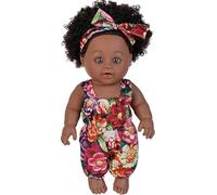 African Black Girl Doll con Afro Hairstyle Lovely Interactive Children Doll Companion Reborns Toy para Exhibición Guardería