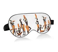 African Black Woman Classic Afro American Women Eye Masks Cover Blocks Light Sleep Mask Shade Cover Blindfold Relajante Eyeshade Cover con correa ajustable para la cabeza para hombres, mujeres y niños