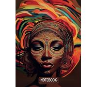 African Design, Notebook, Journal, Aesthetic, 121 ruled pages, 6 x 8 inches, Black girl magic