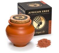 African Erde Terracotta Powder, polvo suelto en un pote de arcilla, polvo mineral, polvo bronceador