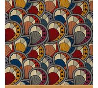 African Fabric by The Yard - Tapicería geométrica de cachemira exótica para sillas, sofá, diseño étnico tribal impermeable para exteriores, 92 x 150 cm, color borgoña mostaza