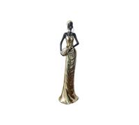 African Figurine Resin Creative Tribal Lady Statue for Fireplace Office Desk
