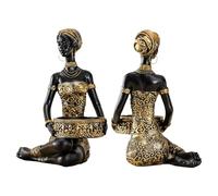 African Figurines - African Black Woman Figurines Storage Tray | Resin Table Storage Organizer | Africans Figuriness Resin Storages Organizer For Candy Jewelry Ring Key Earring Home Office Living Room