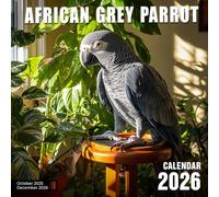 African Grey Parrot Calendar 2026: Stunning Images of Intelligent African Grey Parrots