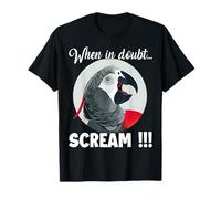 African Grey Parrot Meme T, Divertido Loro gritador para Camiseta