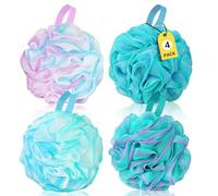 African Net Sponge, Juego de 2 esponjas de red africanas con caja de regalo, auténtica esponja de ducha y esponja de lufa para limpieza profunda, regalo para el Día de la Madre y el Día de la Mujer