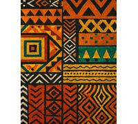 African Pattern Notebook: Graph Paper Journal with Tribal Geometric Art Cover for Math, Notes, Sketching and Organized Planning