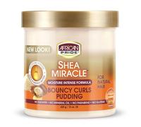 African Pride Burro di Karité Miracle Bouncy Riccioli Pudding 15 Ounce Jar (443ml) (6 pezzi)