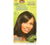 African Pride Olive Miracle 1 Kit de retoque regular - Contiene aceite de ricino de aloe vera y biotina 1 kit
