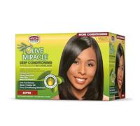 African Pride Olive Miracle Deep Conditioner Anti-Breakage Relaxer Kit Super