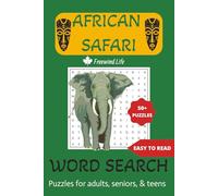 African Safari Word Search Puzzle Book: Word Searches with Easy to Read Print about African Safari, Big Game Animals, Africa Big Five, and More.| 6x9 ... Birthdays, and Free Time Brain Exercise