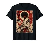 African Samurai Japanese Warrior Anime Katana Ronin Camiseta