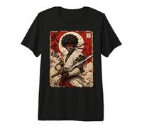 African Samurai Japanese Warrior Anime Katana Ronin Camiseta Premium