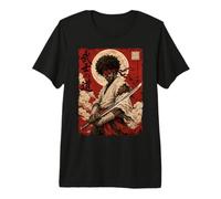 African Samurai Japanese Warrior Anime Katana Ronin Camiseta Premium