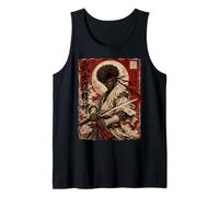 African Samurai Japanese Warrior Anime Katana Ronin Camiseta sin Mangas