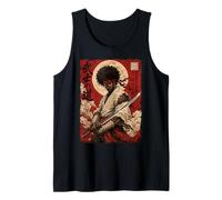 African Samurai Japanese Warrior Anime Katana Ronin Camiseta sin Mangas