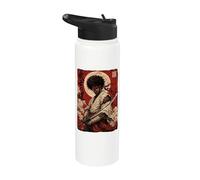 African Samurai Japanese Warrior Anime Katana Ronin Stainless Steel Insulated Water Bottle