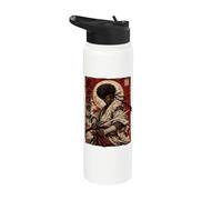 African Samurai Japanese Warrior Anime Katana Ronin Stainless Steel Insulated Water Bottle