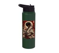 African Samurai Japanese Warrior Anime Katana Ronin Stainless Steel Insulated Water Bottle