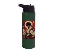 African Samurai Japanese Warrior Anime Katana Ronin Stainless Steel Insulated Water Bottle