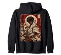 African Samurai Japanese Warrior Anime Katana Ronin Sudadera con Capucha